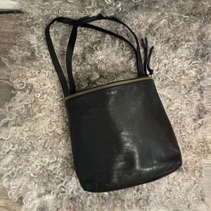 ERIN TEMPLETON BLACK LEATHER CONVERTIBLE BAG